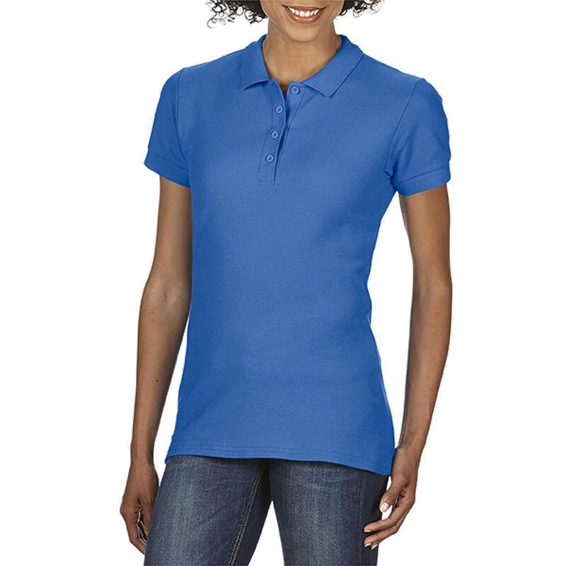 Softstyle Dames Korte Mouwen Dubbel PiquePique Poloshirt (Koninklijk)