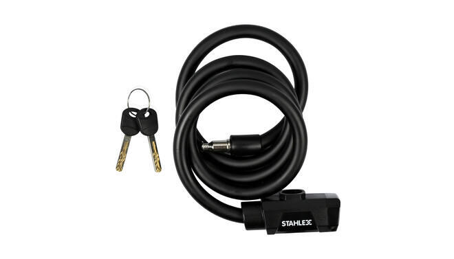 Lucchetto con combinazione a cifre per biciclette - Nero -  10 x 1200 mm 4/7