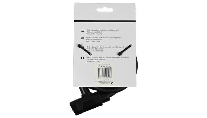 Lucchetto con combinazione a cifre per biciclette - Nero -  10 x 1200 mm 7/7