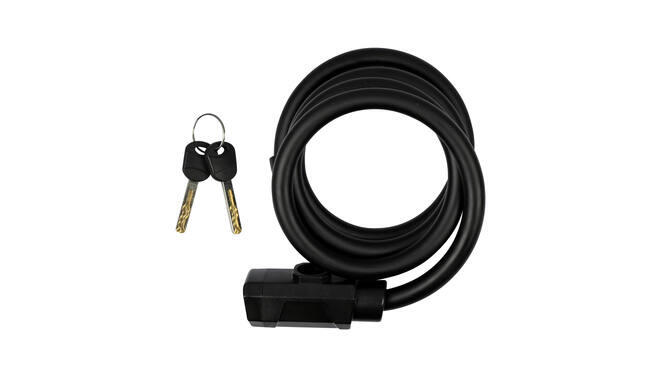 Lucchetto con combinazione a cifre per biciclette - Nero -  10 x 1200 mm 2/7