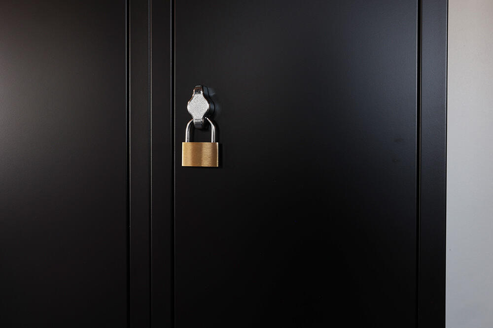 Armoire casier en métal noir - 90 x 185 x 45 cm - 6 portes 5/7