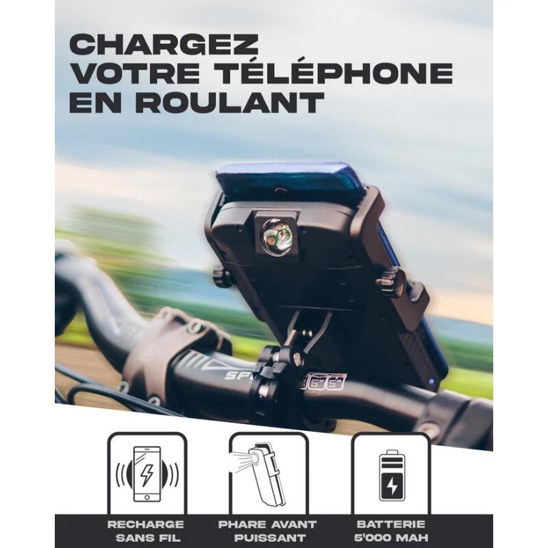 Porta telefono ricaricabile per bicicletta "Cyclotron 5000mAh" Sunslice 3/5