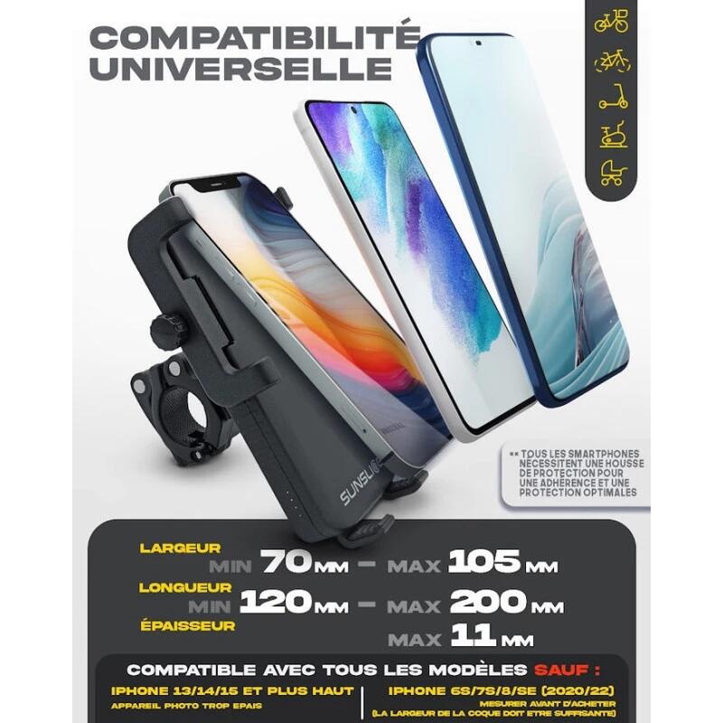 Porta telefono ricaricabile per bicicletta "Cyclotron 5000mAh" Sunslice 5/5