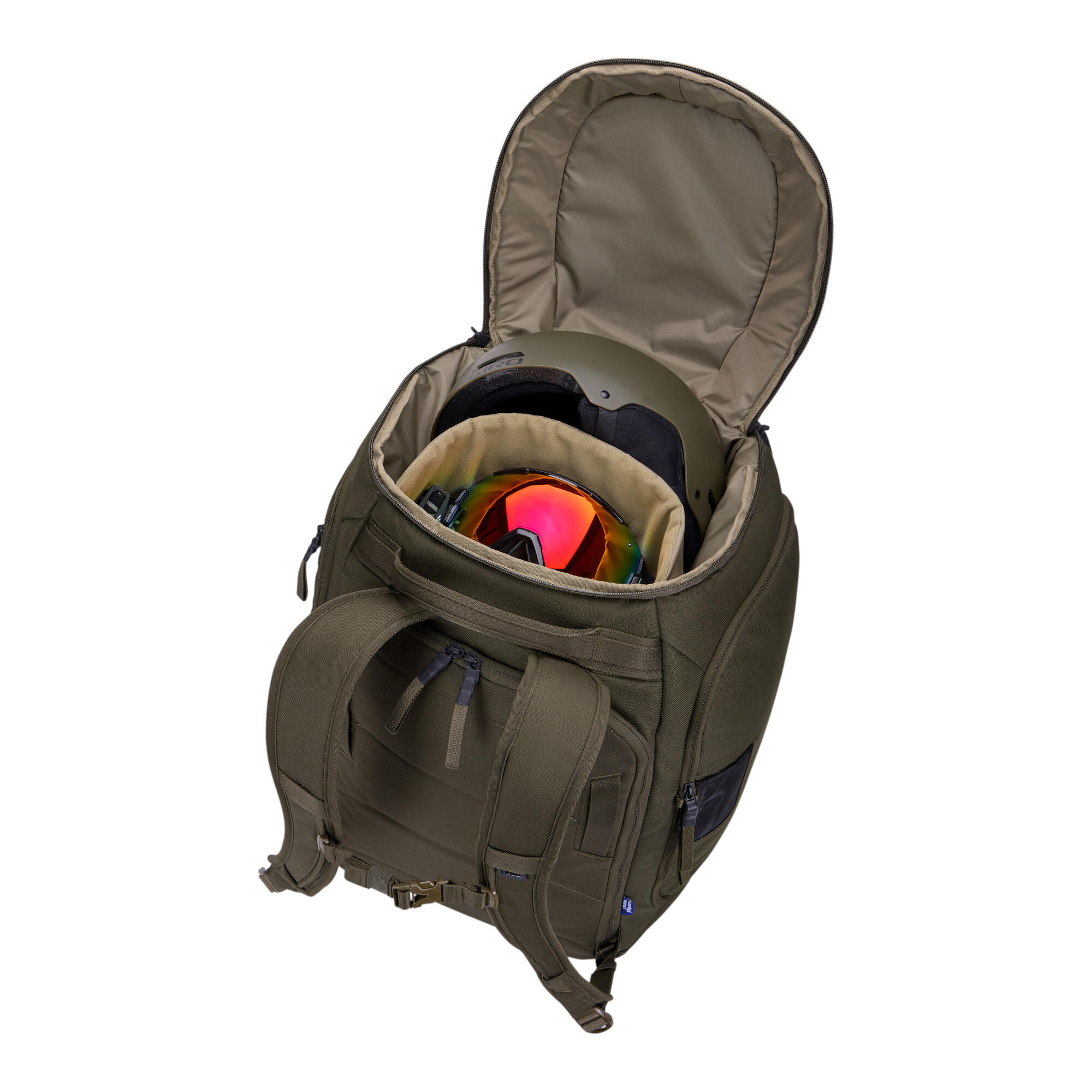 Tas voor skischoenen Thule RoundTrip Deep khaki 60 DARK GREEN 60 LITRES 4/6