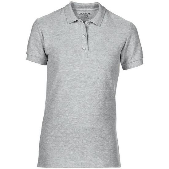 Polo Sport Double Pique En Coton Premium Pour Femmes/dames (Gris Sport)