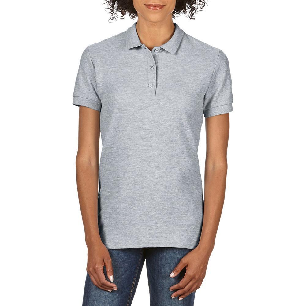 Polo Sport Double Pique En Coton Premium Pour Femmes/dames (Gris Sport) 4/4