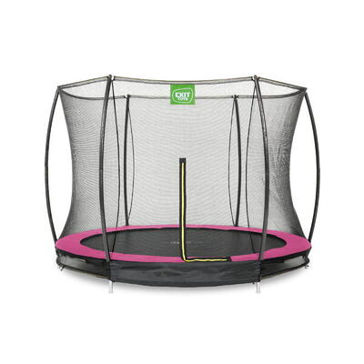 Exit silhouette inground trampoline ø244cm met veiligheidsnet - roze