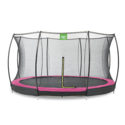 Exit silhouette inground trampoline ø366cm met veiligheidsnet - roze