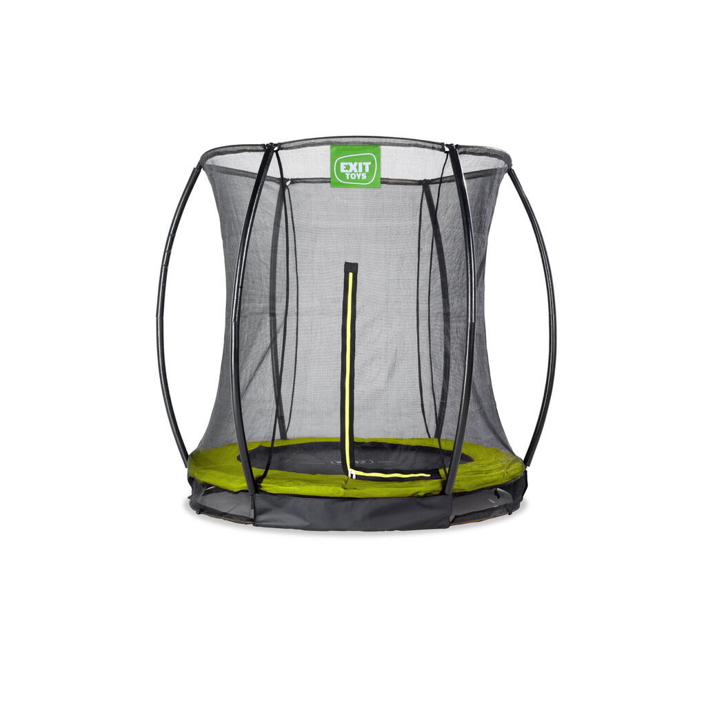 EXIT Silhouette ground trampoline 6ft with safety net - green