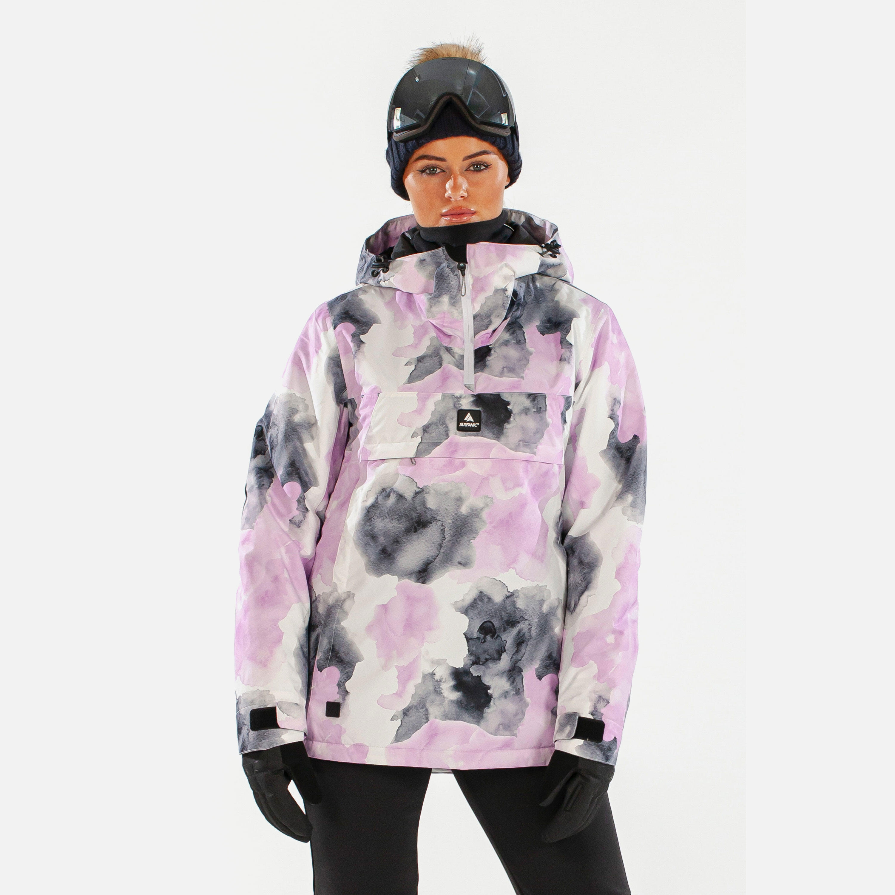 SURFANIC Odyssey Watercolour Womens Ski Jacket Pink