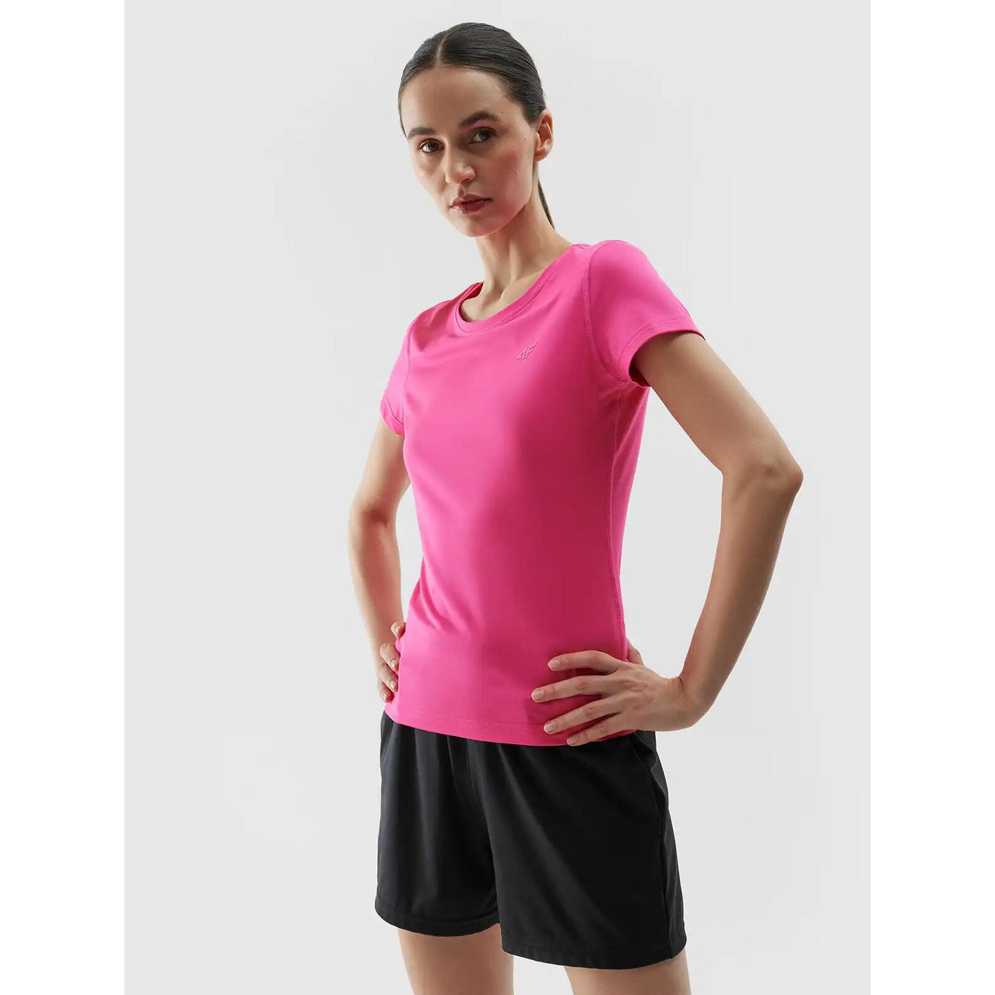 4f - T-shirt De Running Léger À Séchage Rapide Pour Femme - T-shirt Manches Courtes - Rose - 38 S - Decathlon