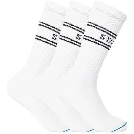 Chaussettes Stance Basic Crew Blanc (3 paires)