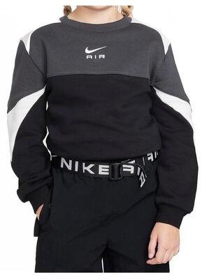 Felpa con cappuccio in pile per bambino Nike Air Nero.