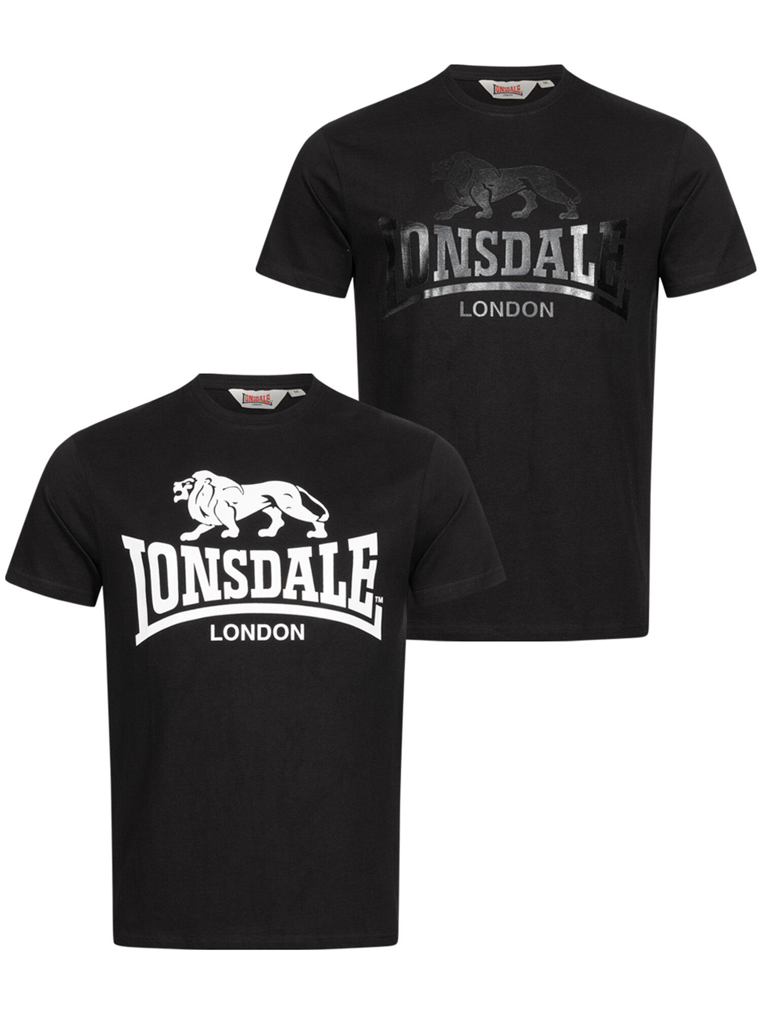 LONSDALE LONSDALE Herren T-Shirt normale Passform Doppelpack KELSO