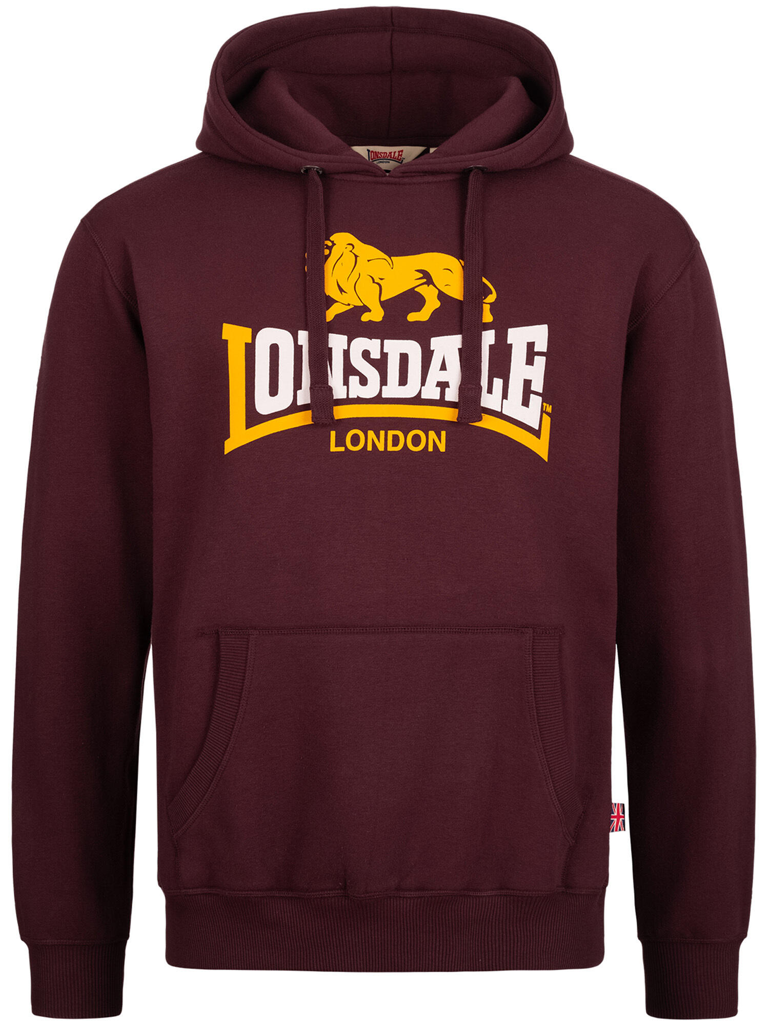 Sweatshirts polaires pour homme Lonsdale Thurning Rouge foncé. 2/6