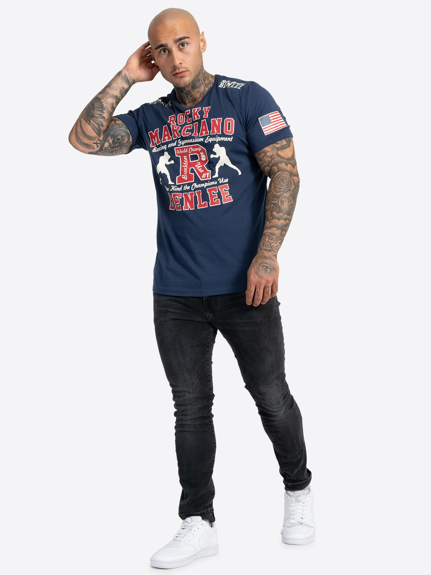 BENLEE Heren-T-shirt slim fit GYMNASIUM 3/7