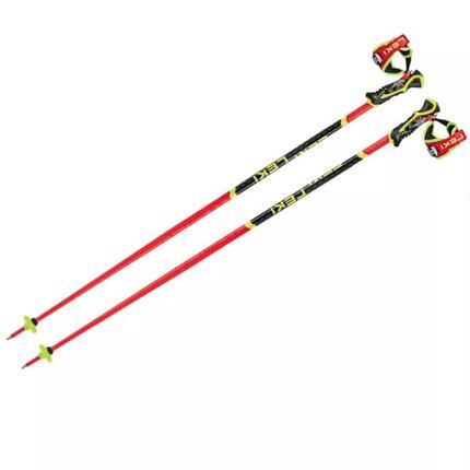 LEKI WCR SL 3D BATONS DE SKI ROUGE/JAUNE FLUO/NOIR 2024