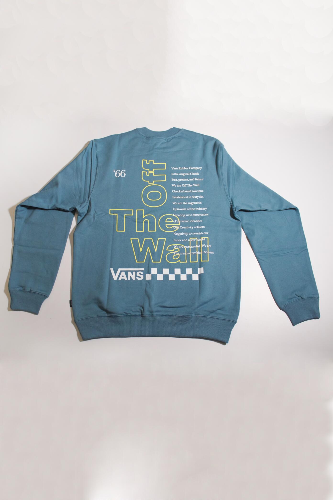 Sweat-shirt Vans Modèle Posted Loose Crew Couleur Bleu 5/5