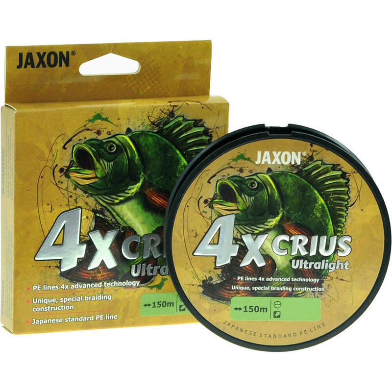 Plecionka Jaxon Crius 4X Ultralight 0,053mm 150m 3kg ciemnozielona