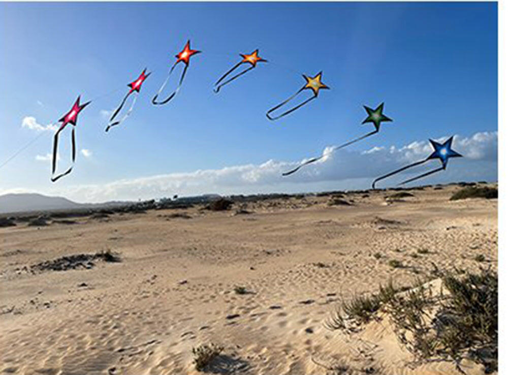 Pipa de uma linha Spiderkites Southern Stars 30091 Rainbow 70 x 75 cm (12 m) 5/6