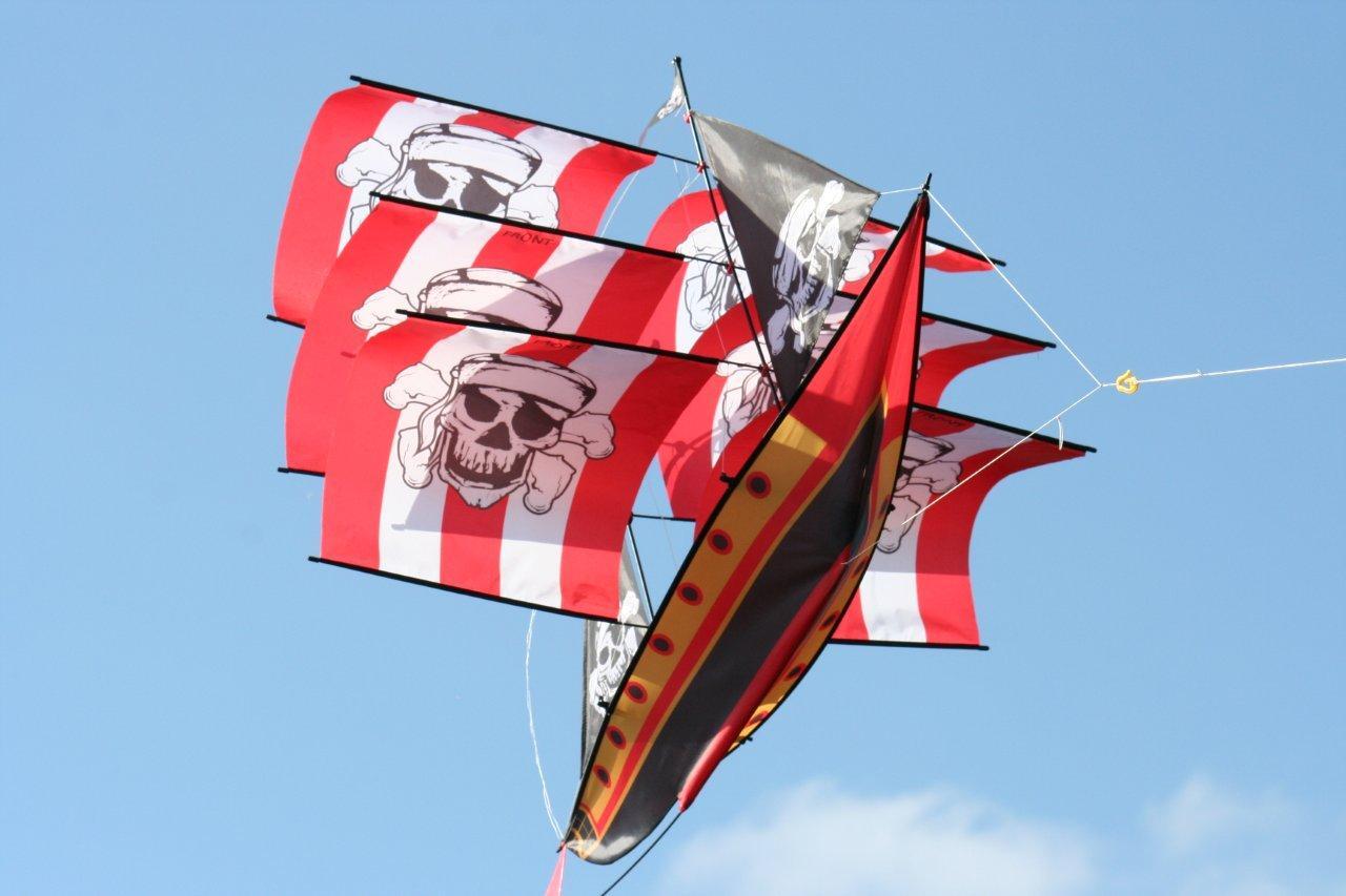 Aquilone per bambini X-Kites 3D Nave pirata 2182061 Nero 170 x 67 cm 4/4