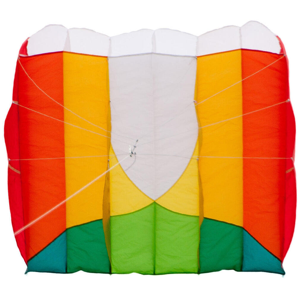 Single-line kite HQ KAP Foil 1.6 106758 Yellow 130 x 120 cm + 700 cm fringe tail