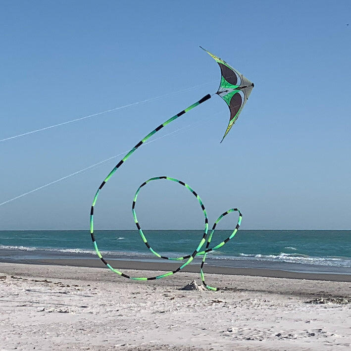 Vlieger Staart Prism Tube Tail 75 ft. Aurora AU75 Groen 22 m 3/4