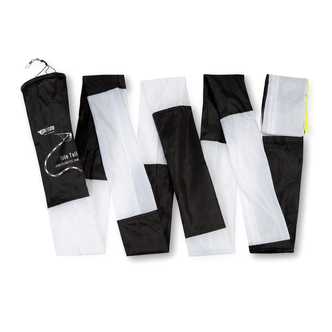 PRISM Vliegerstaart Prism Tube Tail 20 ft. black and white TT20 Zwart 6 m