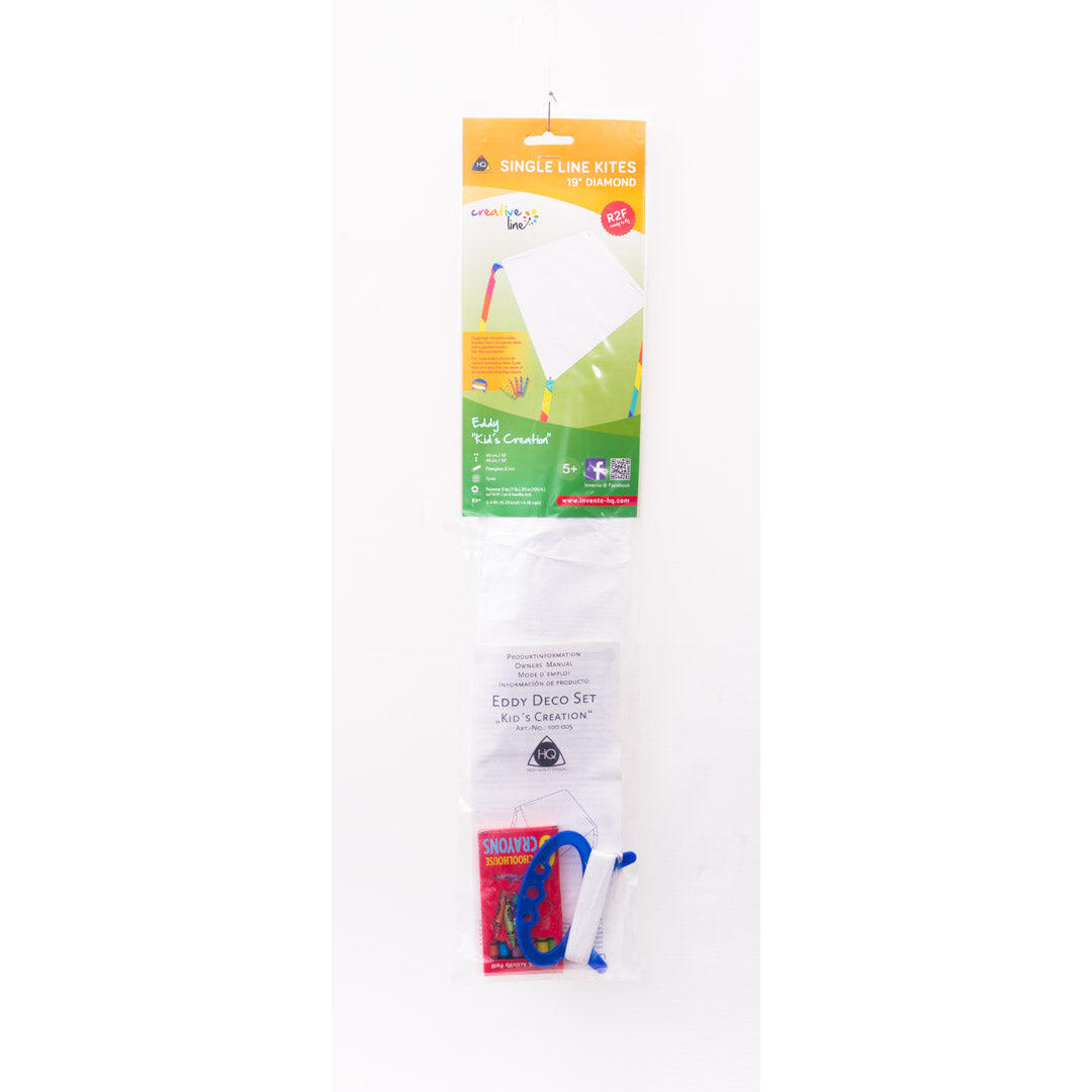 Aquilone per bambini HQ Kids Creation Eddy 100005 Bianco 49 x 49 cm 3/7