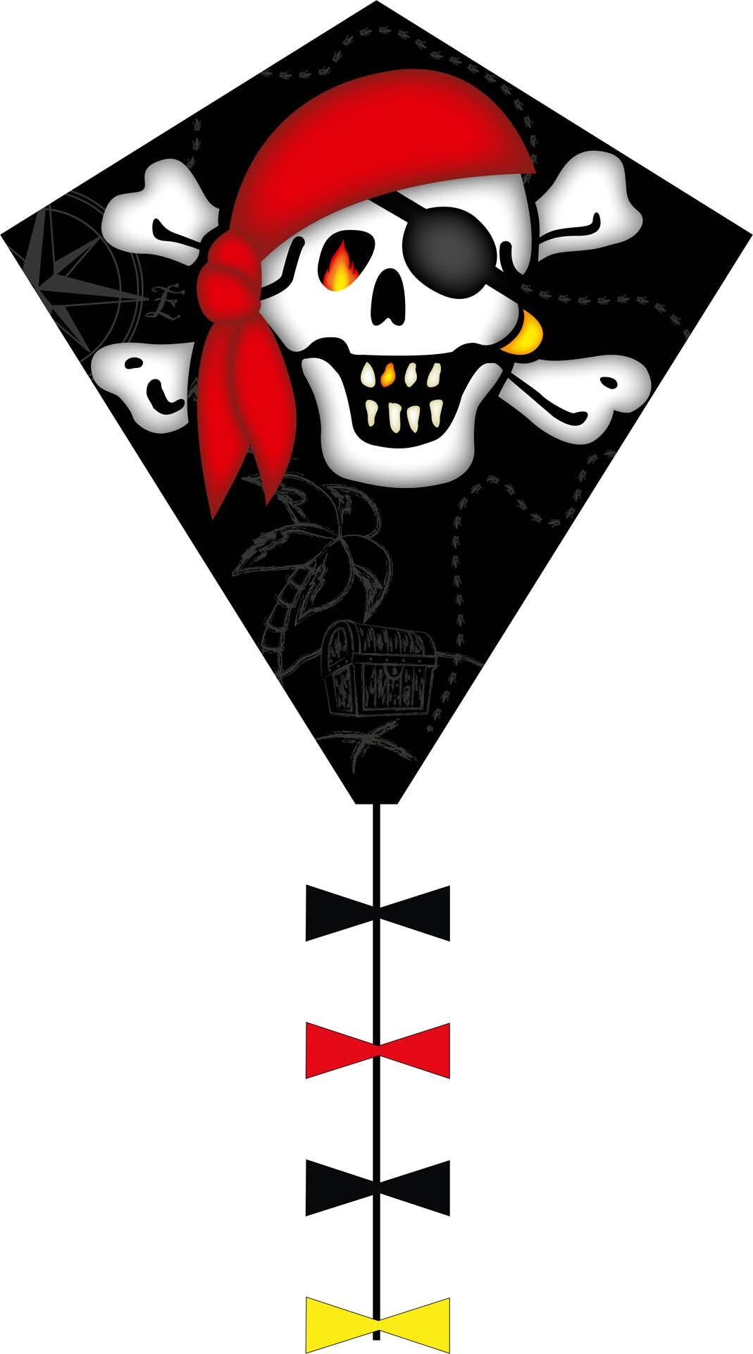 HQ Children's kite HQ Eddy 50 Jolly Roger (2022) 102108 Black