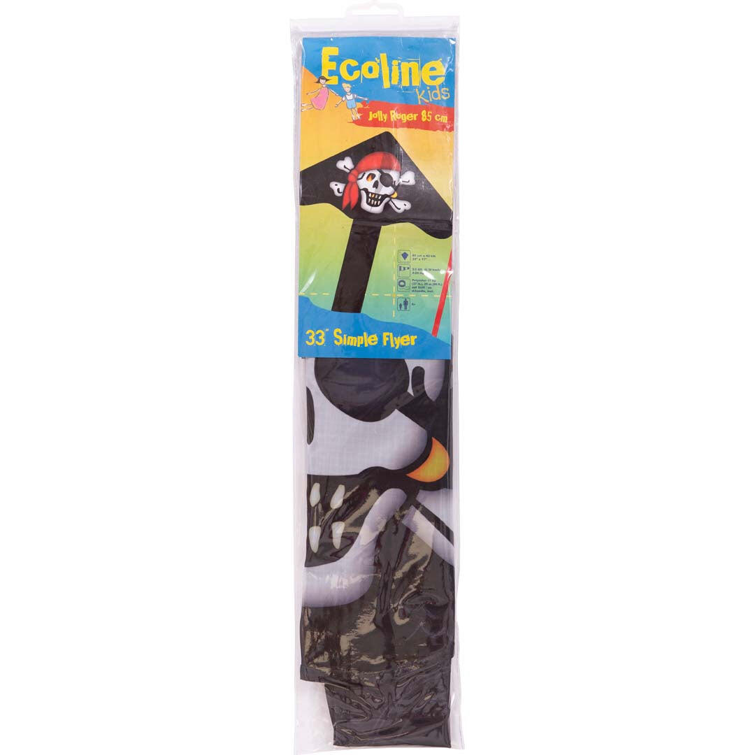 Pipa infantil HQ Simple Flyer 85 Jolly Roger 102137 preta, 85 x 45 cm 2/3