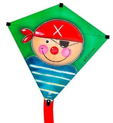 Cerf-volant pour enfants Elliot Eddy 75 Pico Piraat 1010251 Bleu 75 x 75 cm