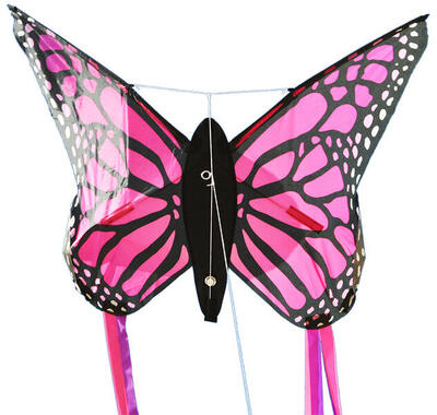 Kindervlieger spiderkites butterfly kite pink 140012 roze 90 x 66 cm