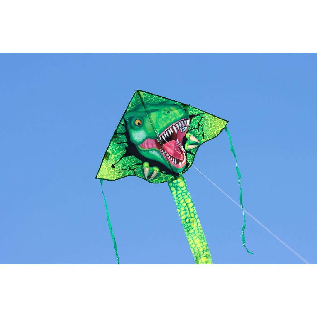 Cometa infantil | Cometa | HQ Simple Flyer 120 T-Rex | Cometa monohilo | Verde 4/5