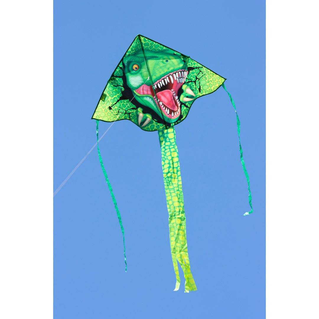 Cometa infantil | Cometa | HQ Simple Flyer 120 T-Rex | Cometa monohilo | Verde 5/5