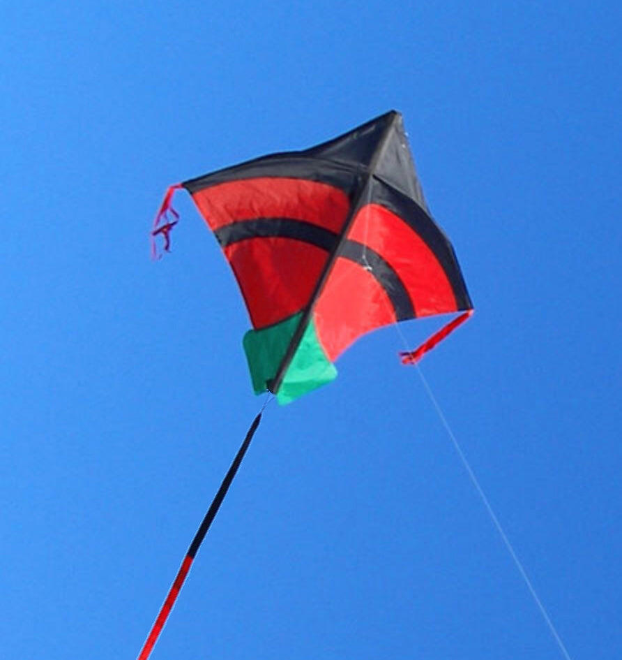 Eenlijnsvlieger Spiderkites Kirk Afghan Fight Dragon Red 130002 Rood 75 x 65 cm 3/5