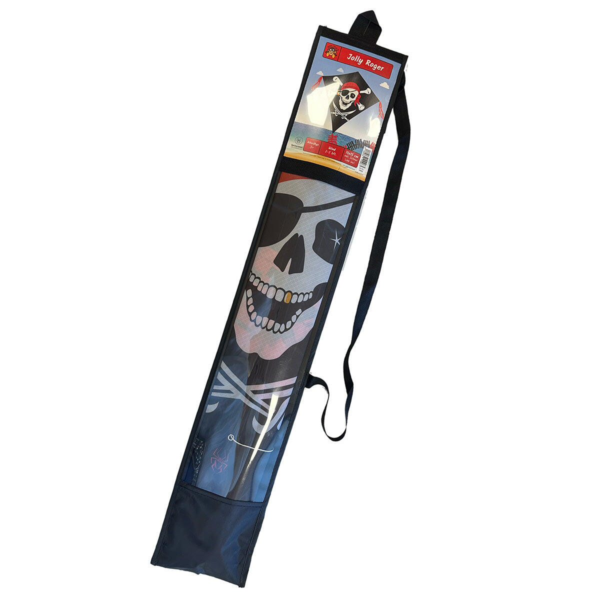 Pipa infantil Spiderkites Eddy Jolly Roger 40006 preta, 75 x 75 cm 2/4