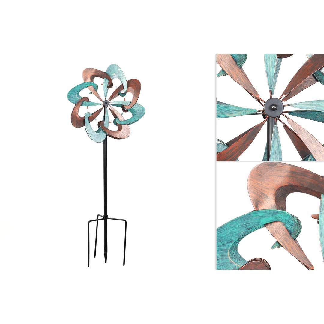Windvanger HQ Metal Wind Spinner: Copper Swirl Duett 110222 Brons 33 x 93 cm 3/5