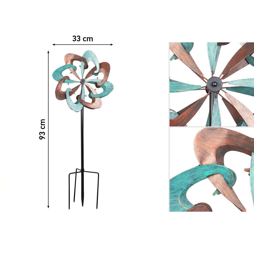 Windvanger HQ Metal Wind Spinner: Copper Swirl Duett 110222 Brons 33 x 93 cm 5/5