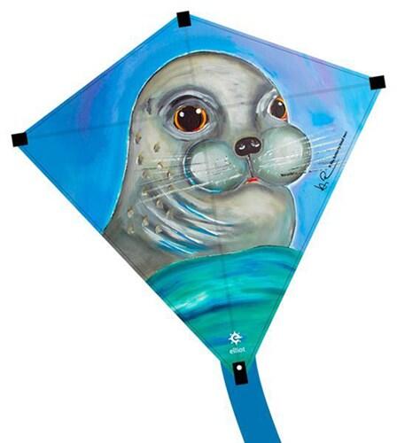 Cerf-volant pour enfants Elliot Eddy 75 Zoe Zeehond 1010252 Bleu 75 x 75 cm 1/3