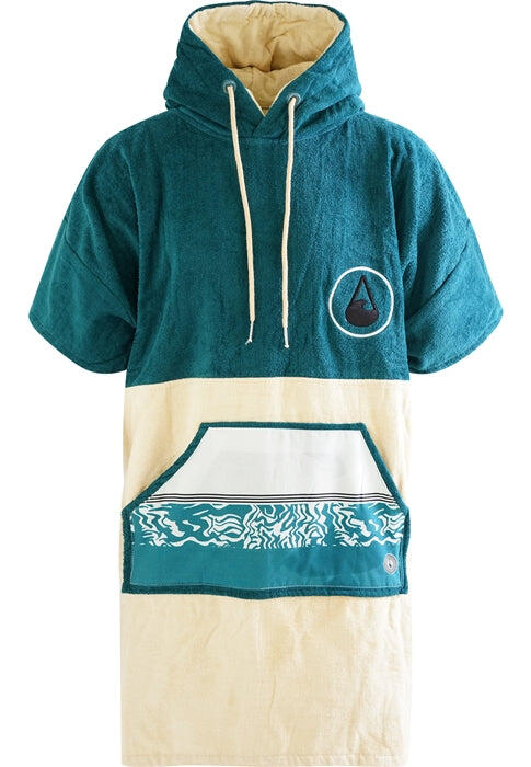 WAVE HAWAII Poncho Wave Hawaii Cotton Velours Poncho Petrol M WH4020 Multikleur 100 x 75 cm