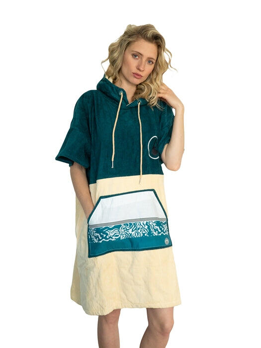 Poncho Wave Hawaii Cotton Velours Poncho Petrol M WH4020 Multikleur 100 x 75 cm 7/7