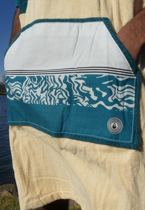 Poncho Wave Hawaii Cotton Velours Poncho Petrol M WH4020 Multikleur 100 x 75 cm 6/7