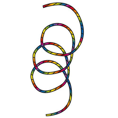 Ogon latawca HQ Tube Tail Rainbow Spiral 24 m 126446 Rainbow 10 x 2400 cm