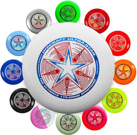 Frisbee Discraft UltraStar Blue Sparkle 175 gr DCUSBS Blauw 27,5 cm 2/4