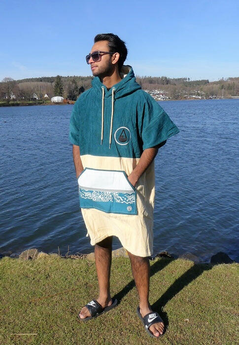 Poncho Wave Hawaii Cotton Velours Poncho Petrol M WH4020 Multikleur 100 x 75 cm 4/7
