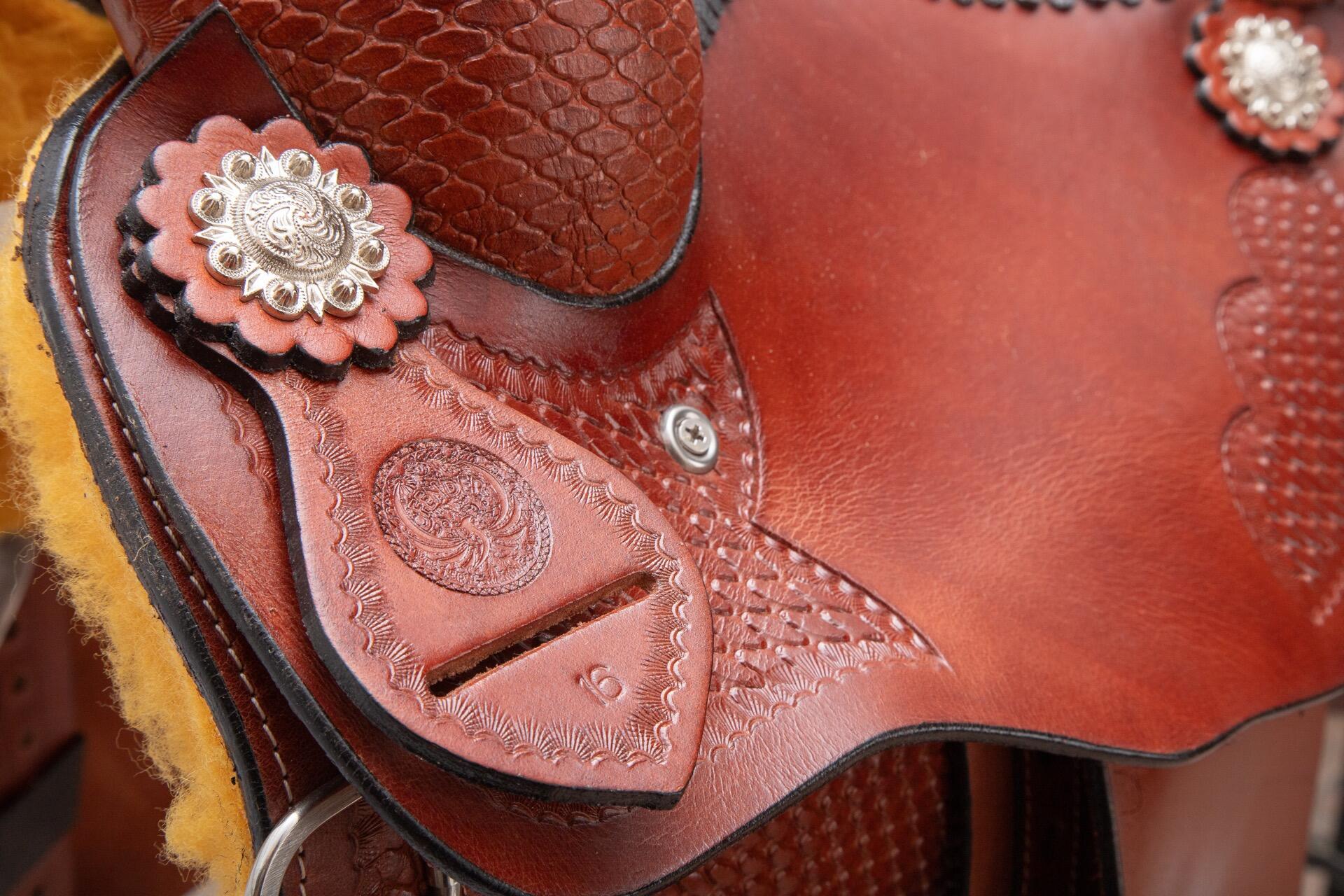 Sella Western professionale modello da Reining Fender Saddle USA 3069 7/7