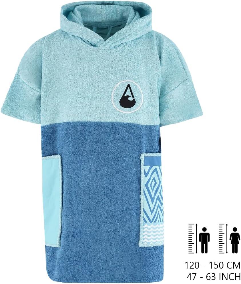 Poncho Wave Hawaii Cotton Velours Poncho Maxi XS WH4086 Mehrfarbig 80 x 70 cm 2/7