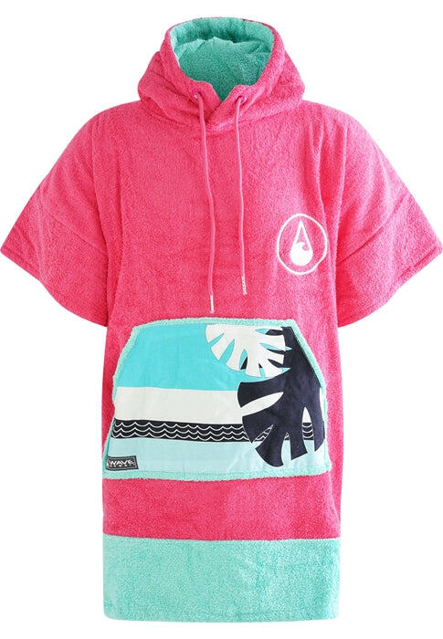 WAVE HAWAII Poncho Wave Hawaii Cotton Poncho Pink Wave XS WH4078 Multikleur 80 x 70 cm