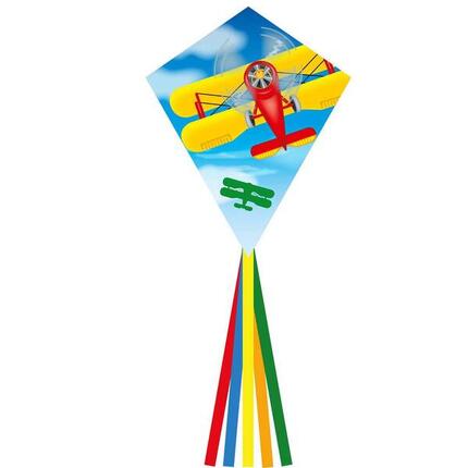 Latawiec dziecięcy HQ Eddy 70 Classic Biplane 102125 Niebieski 58 x 70 cm